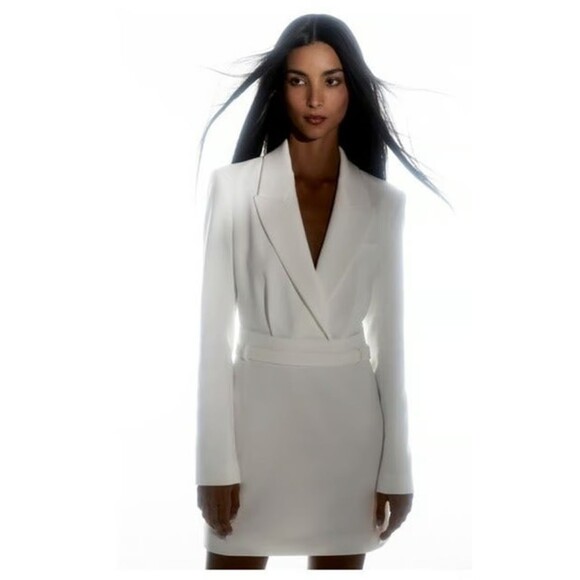 Zara Women’s White Blazer  Mini Dress  Long Sleeve  Size M - Picture 1 of 16